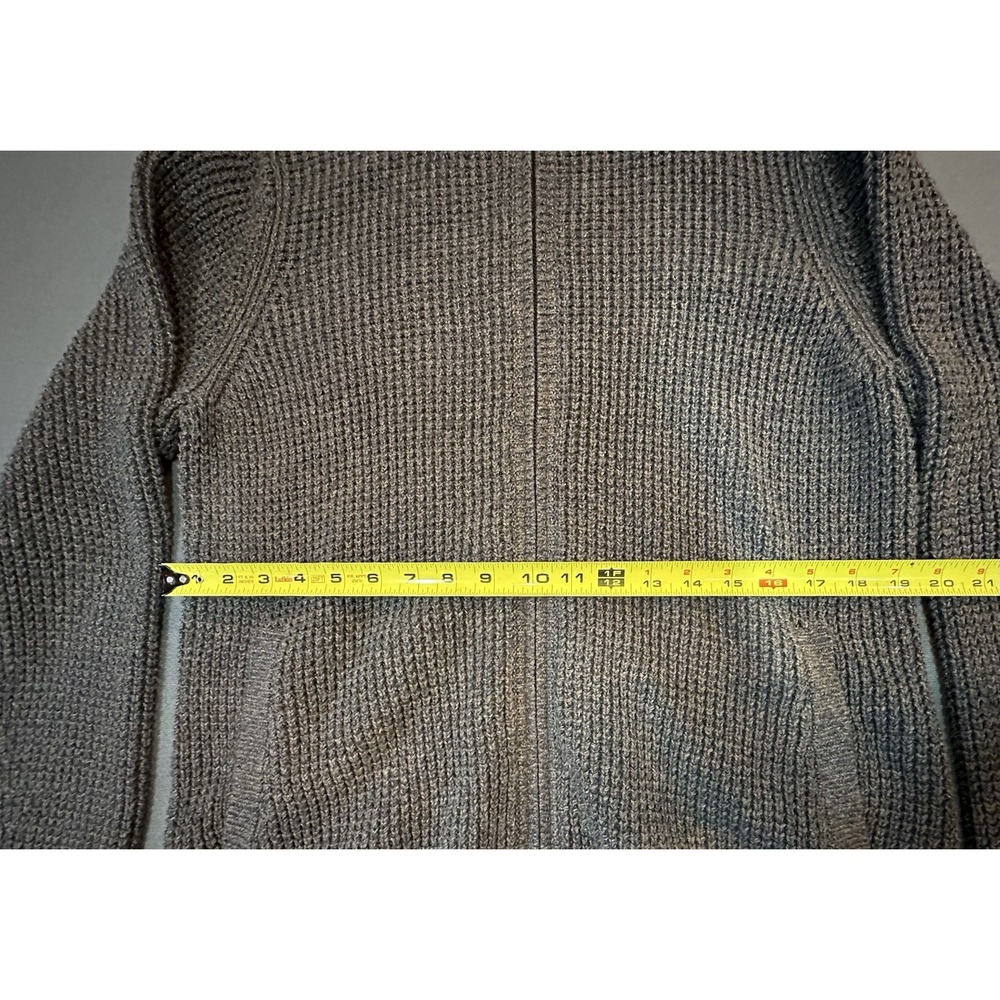 Vintage LL Bean Sweater Mens Size M Cable Knit Pullover Full Zip Heavy - Picture 6 of 7